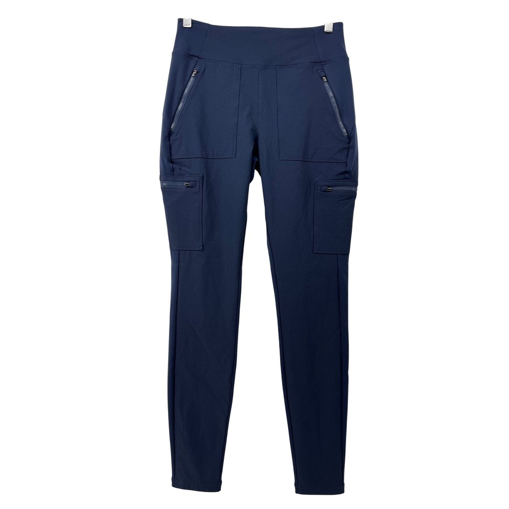 Athleta Navy Blue Headlands Hybrid High Rise Cargo Legging Size 8 Tall - Picture 2 of 15